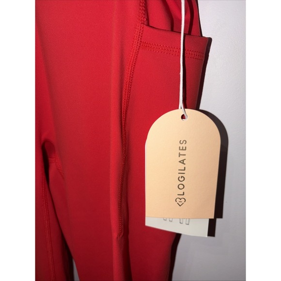 Blogilates Women's Ruched High Rised Waist Side Pocket Leggings Size Medium- NWT - Picture 6 of 10